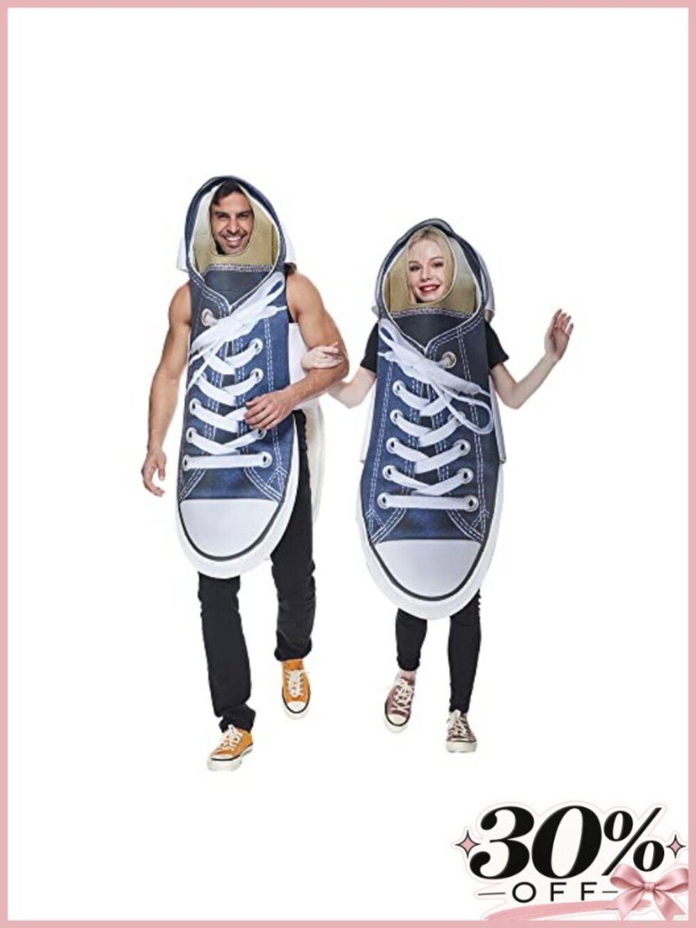 Adult Sneaker Costume Funny Halloween Couples Lightweight Polyester Tunic